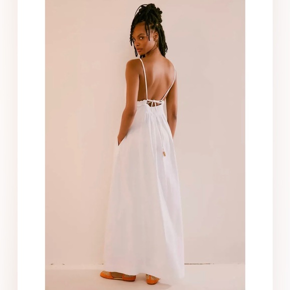 NEW Free People Lovely Maxi Dress Crochet Top Beachy - Picture 3 of 15